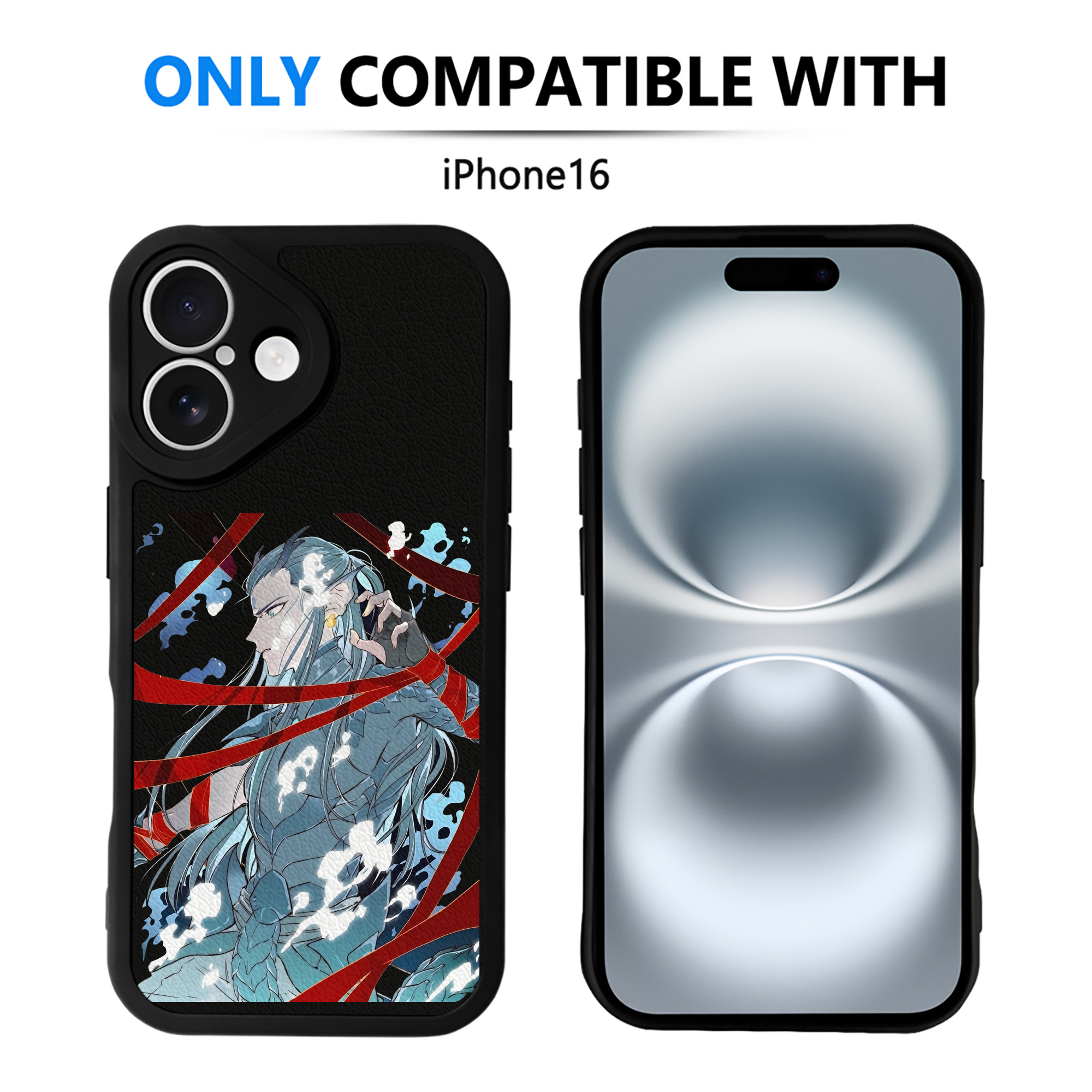 （画像用） Ne Zha 2 ナタ 魔童の大暴れ 【iPhone 16シリーズ対応】シリコンスマホケース（レザー調） 材質：シリコン